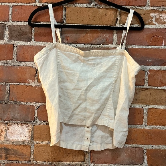 Everlane The Linen Picnic Top in Cream, size 6 - Picture 4 of 4
